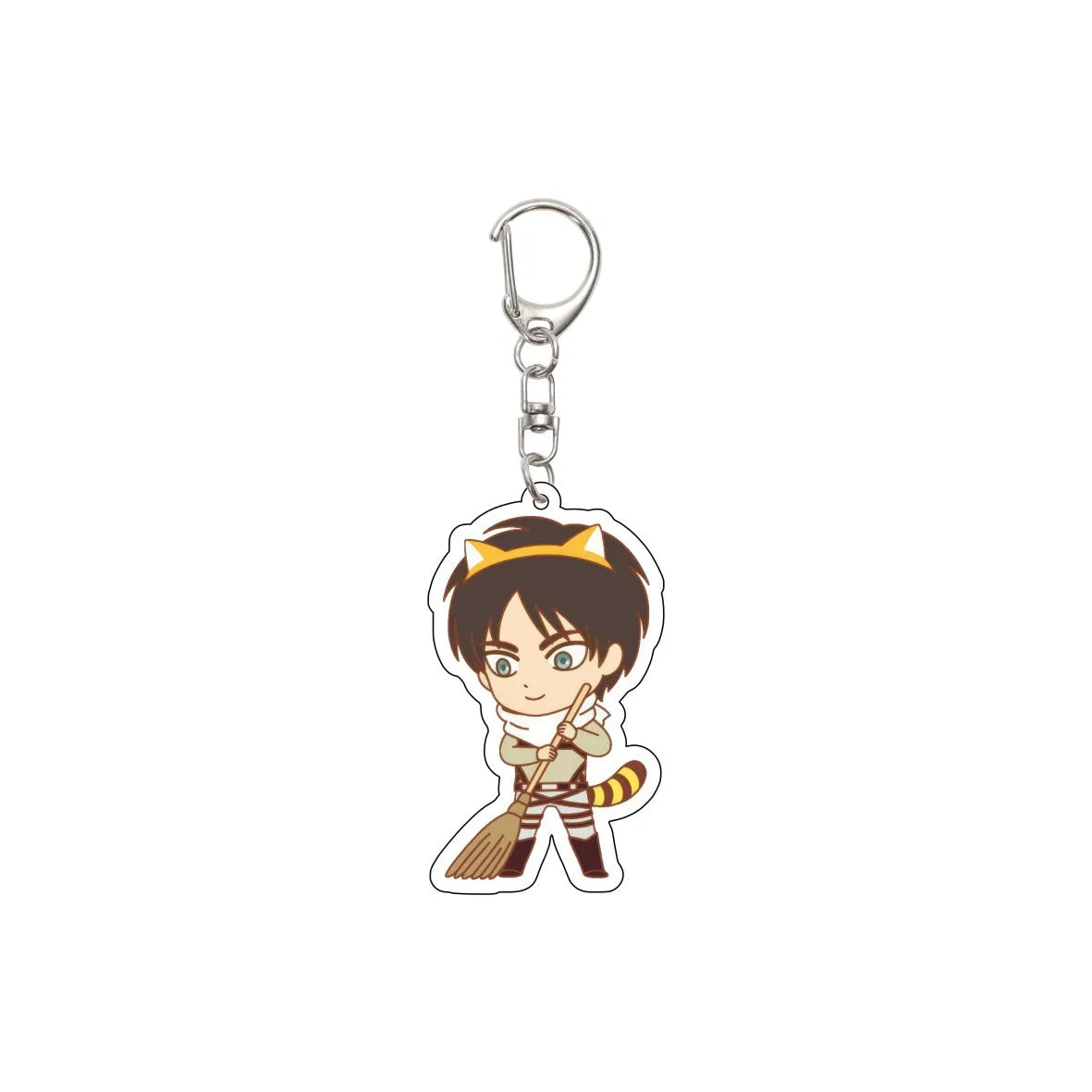 55MM Keychain Anime Attack on Titan Eren Jaeger Mikasa Ackerman Levi Ackerman Hanji Zoe Erwin Smith Acrylic Key Chain Cute Gifts