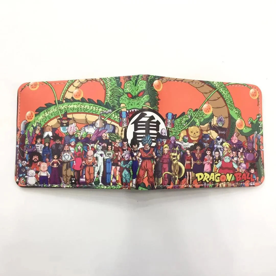Dragon Ball Son Goku Multifunctional Card Purse Cartoon PU Wallet Personality Creativity Simple Foldable Coin Boy Birthday Gift