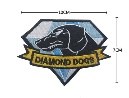 Metal Gear Solid MGS 5 Diamond Dogs Special Force Group Ghost Embroidered Patch Stripes sticker for clothing Patches