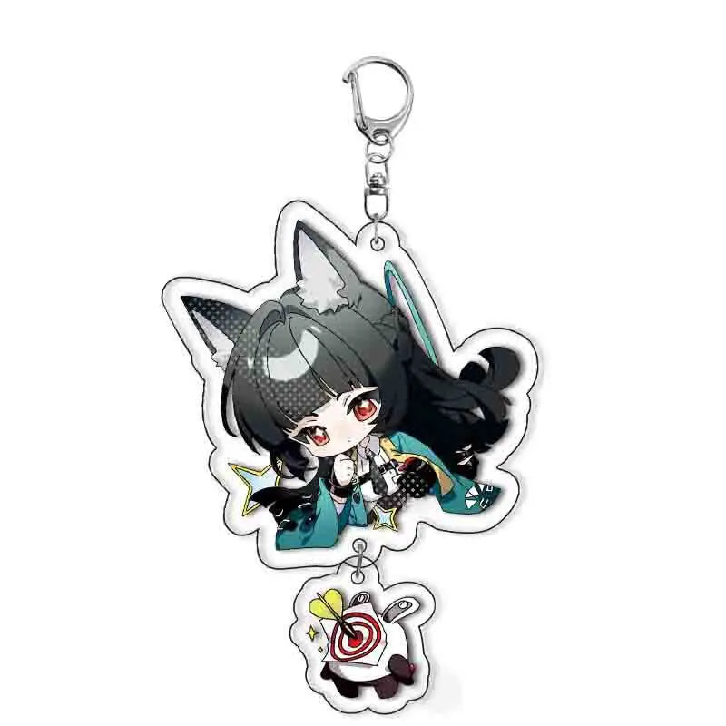 Game Zenless Zone Zero Nekomiya Mana Cosplay Costumes Acrylic Keychain