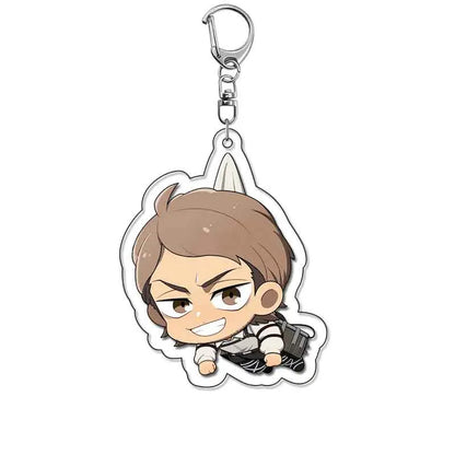 Attack On Titan Eren Jäger Anime Acrylic Keychain Jewelry Animation Products Key Chain Bag Charms Creative Pendant Friends Gift