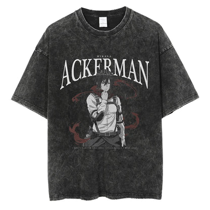 Harajuku Anime Attack on Titan Levi Ackerman Print Tee