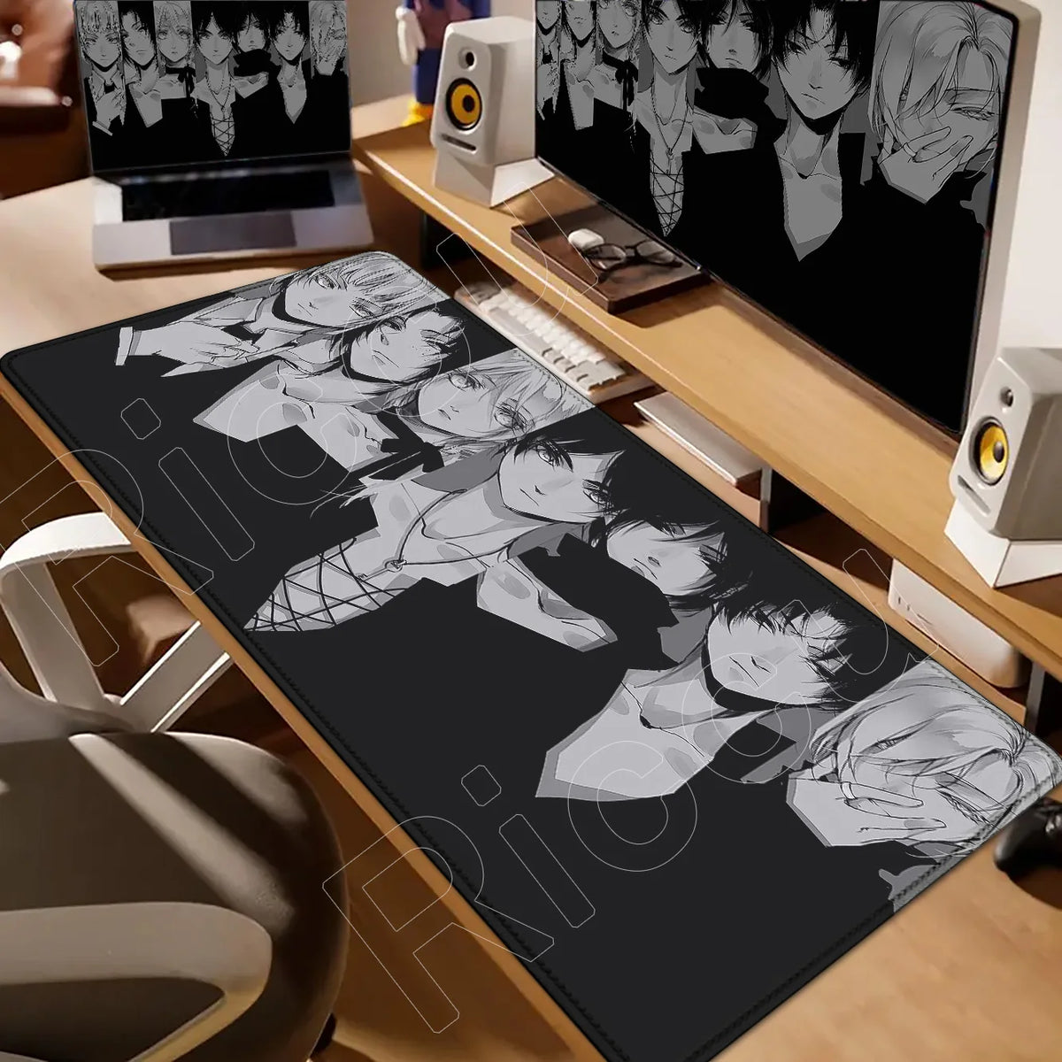 New HD Printing Attack on Titan Anime Desk Mat Large Lock Edge Mouse Pad Computer Mousepad Gaming Laptop Keyboard Mouse Mats Rug
