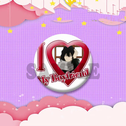 Game Anime Shota Aizawa Cosplay Badge Pin SPTE Plastic Snap-in Brooch
