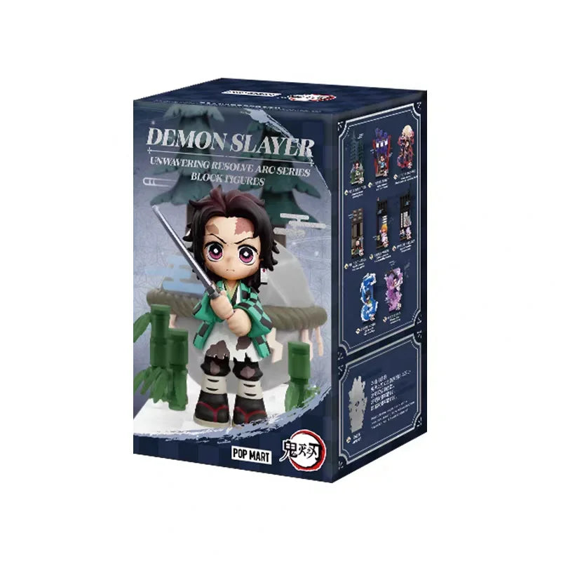 POP MART DEMON SLAYER Unwavering Resolve Arc Series Block Flgures Genuine Blind Box Doll Mystery Box Original Toys Gift