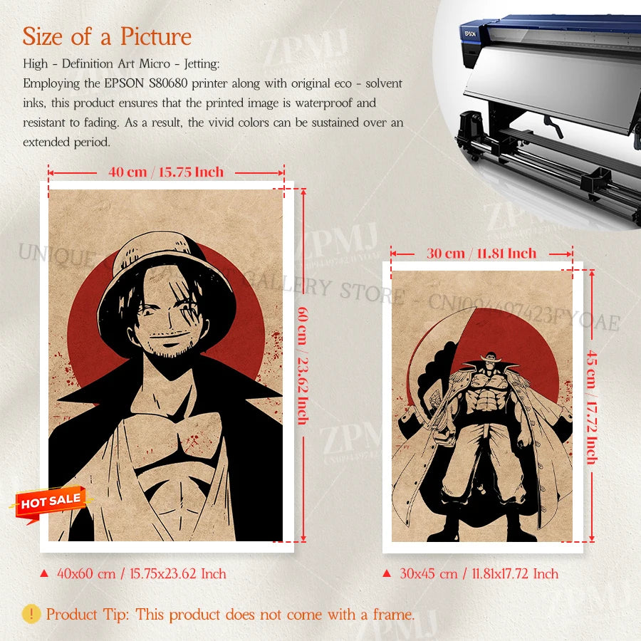 One Piece Monkey D. Luffy Canvas Poster