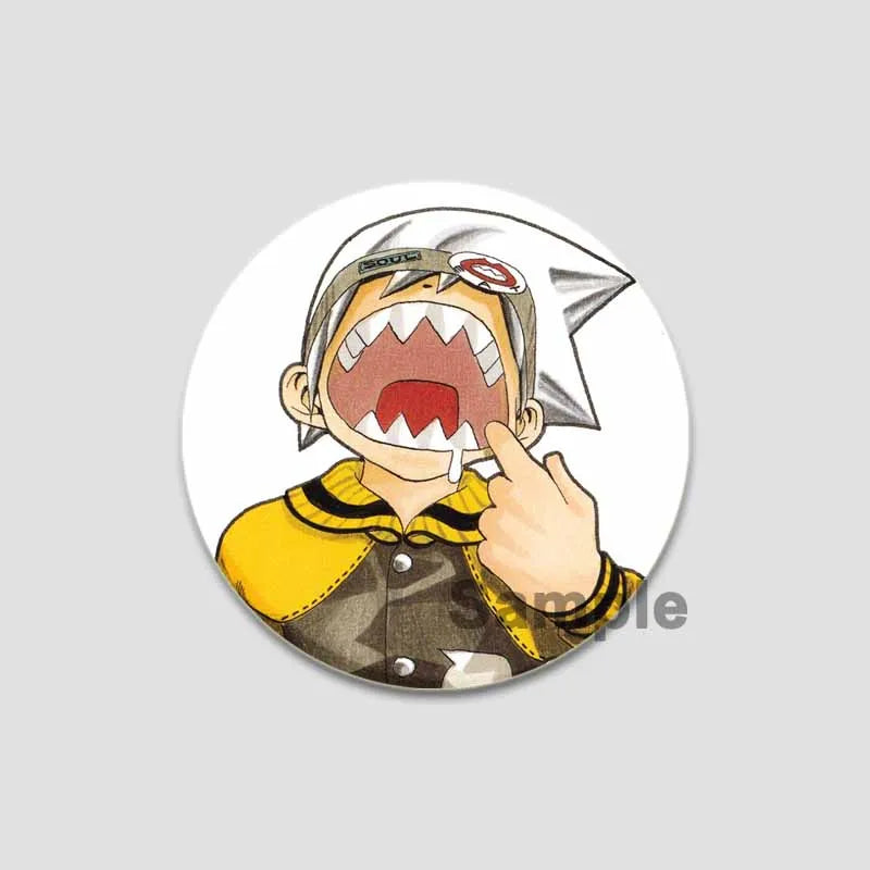 58/44/32mm Anime Soul Eater Round Pins Cartoon Badges