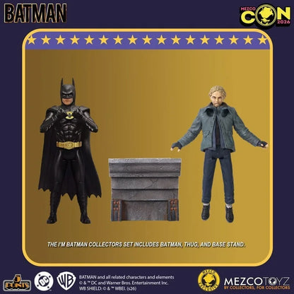 【Ship Within 24 Hours】Hasbro McFarlane Keaton Batman, 5‑Point Articulation, "I'm Batman" Scene Diorama, Collectible Gift