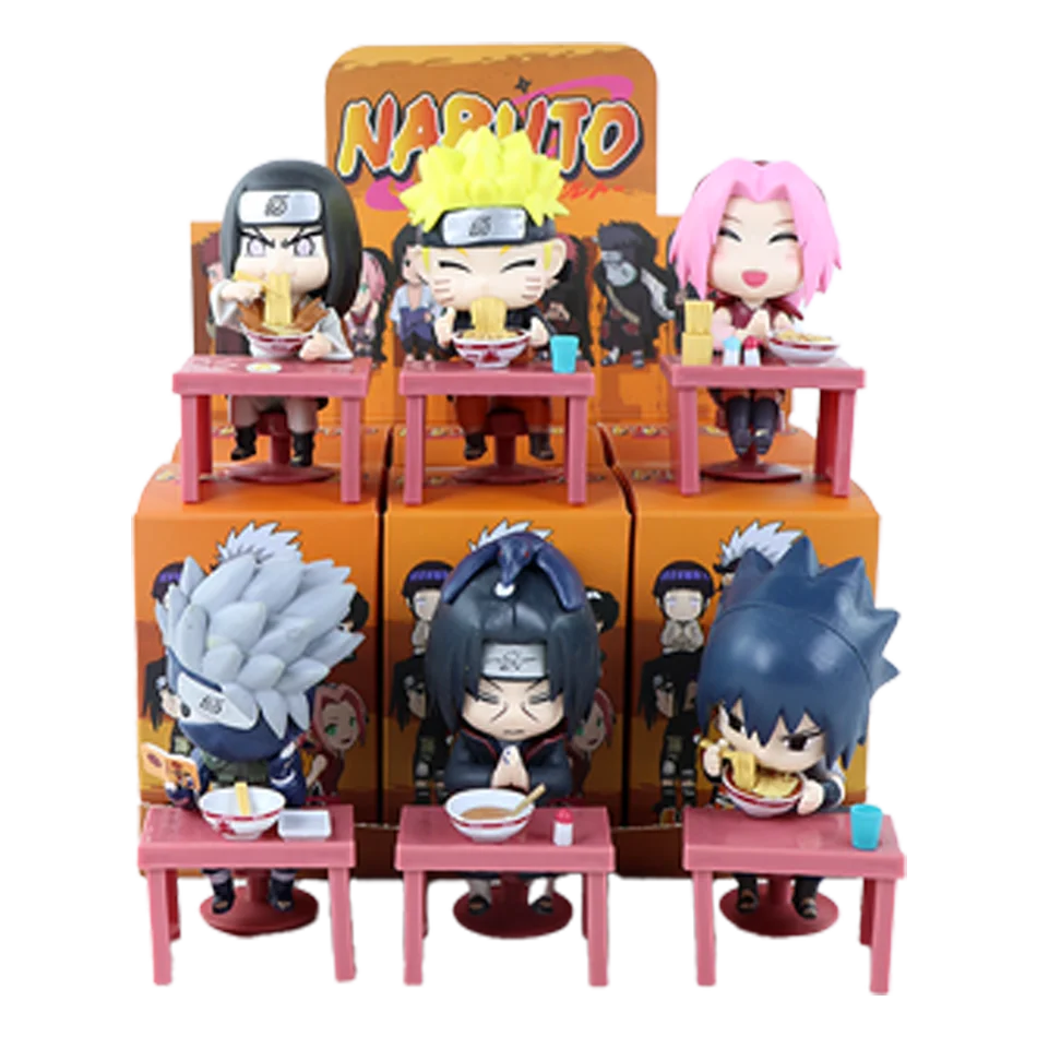 In Stock Naruto Shippuden Ramen Theme Series Blind Box - Chibi Mini PVC Anime Figures - Mystery Sasuke Uchiha & Naruto Toy Gifts