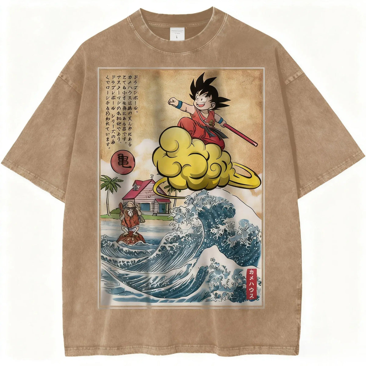 Dragon Ball Vintage Wash Graphic T Shirt Men Anime Print Women Short Sleeve Tee New Summer Casual Tops Streetwear Harajuku Y2k