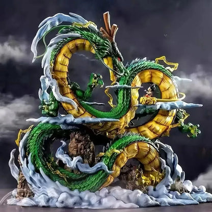23cm/9.05in Anime Dragon Ball Z Figure Shenron Goku And Shenron Action Figure Model Pvc Statue Doll Collection Toy Gifts