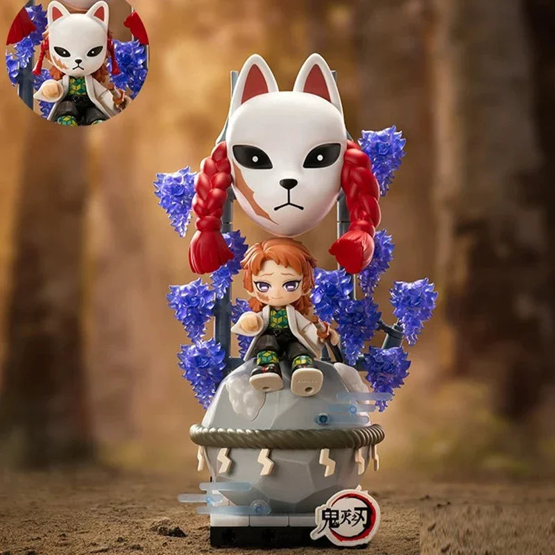 POP MART DEMON SLAYER Unwavering Resolve Arc Series Block Flgures Genuine Blind Box Doll Mystery Box Original Toys Gift