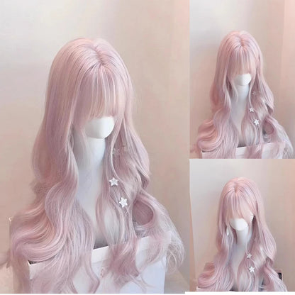 Anime Pink Wavy Wig