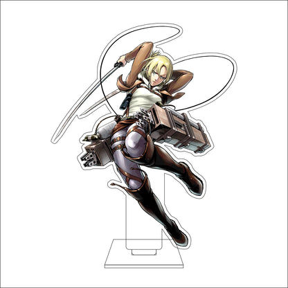 16CM Anime Attack on Titan Cosplay Acrylic Figure Stand Plate Armin Arlert Eren Jaeger Mikasa·Ackerman Ornaments Gifts