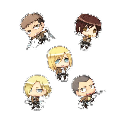 Attack on Titan Eren Jager Armin Arlert Rival Ackerman Hanji Zoe China Official Authorization Qver. Character Sticker