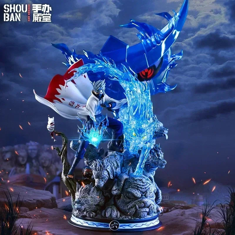 22cm Anime Naruto Action Figures Standing Kakashi Pvc Statue Collection Figures Room Ornament Handmade Boy Birthday Toy Gifts
