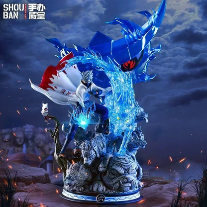 22cm Anime Naruto Action Figures Standing Kakashi Pvc Statue Collection Figures Room Ornament Handmade Boy Birthday Toy Gifts