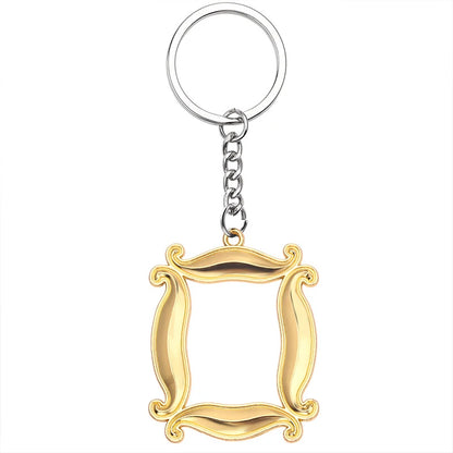 Voikukka Jewelry 2 Colors TV Show Friends Monica's Door Keychain Central Perk Coffee Time KeyChain For Women Men Car Keyring