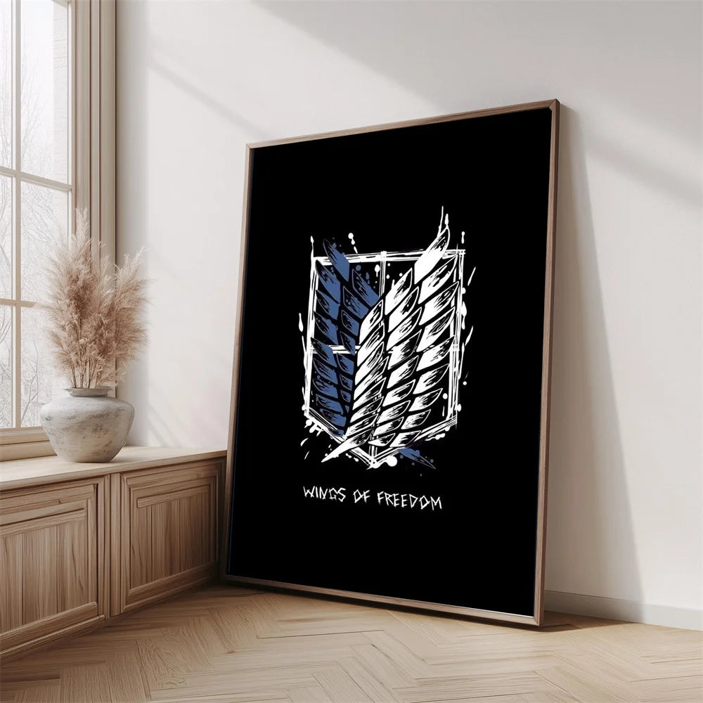 Modern Art Attack on Titan Anime Poster, Anime Lover Gift, Home Living Room/room Decoration Canvas Painting Cuadros