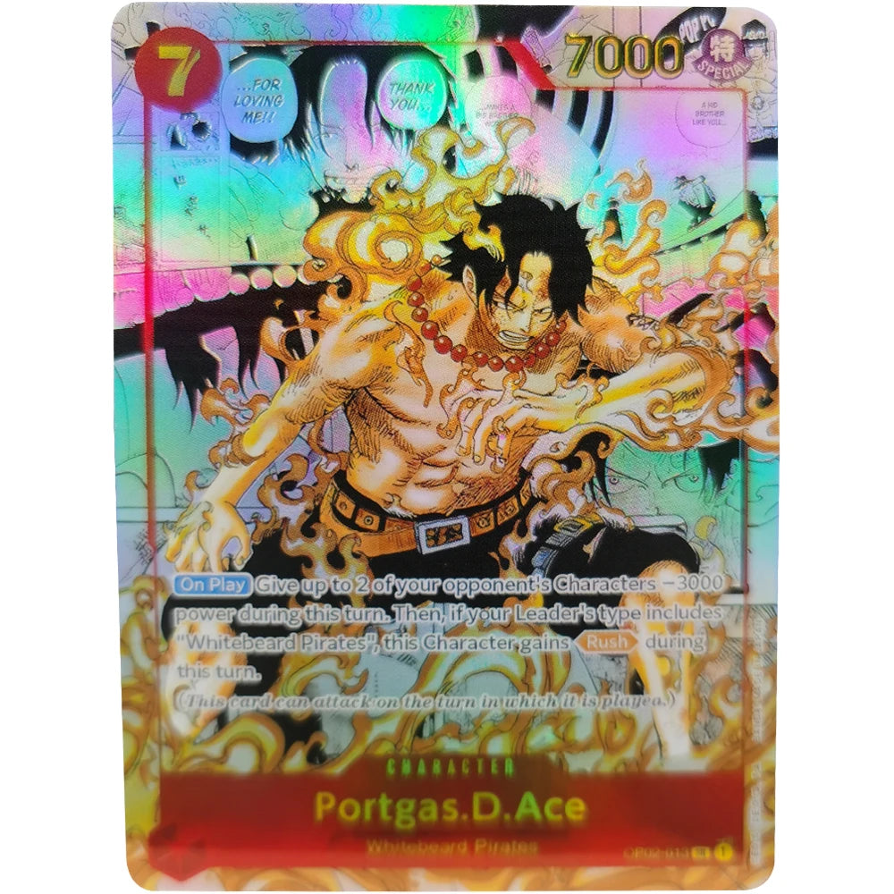 ONE PIECE Collection Cards GAME Monkey.D.Luffy Portgas.D.Ace Sabo  EN DIY High Quality Self Made Game Anime Cards Gift Toy
