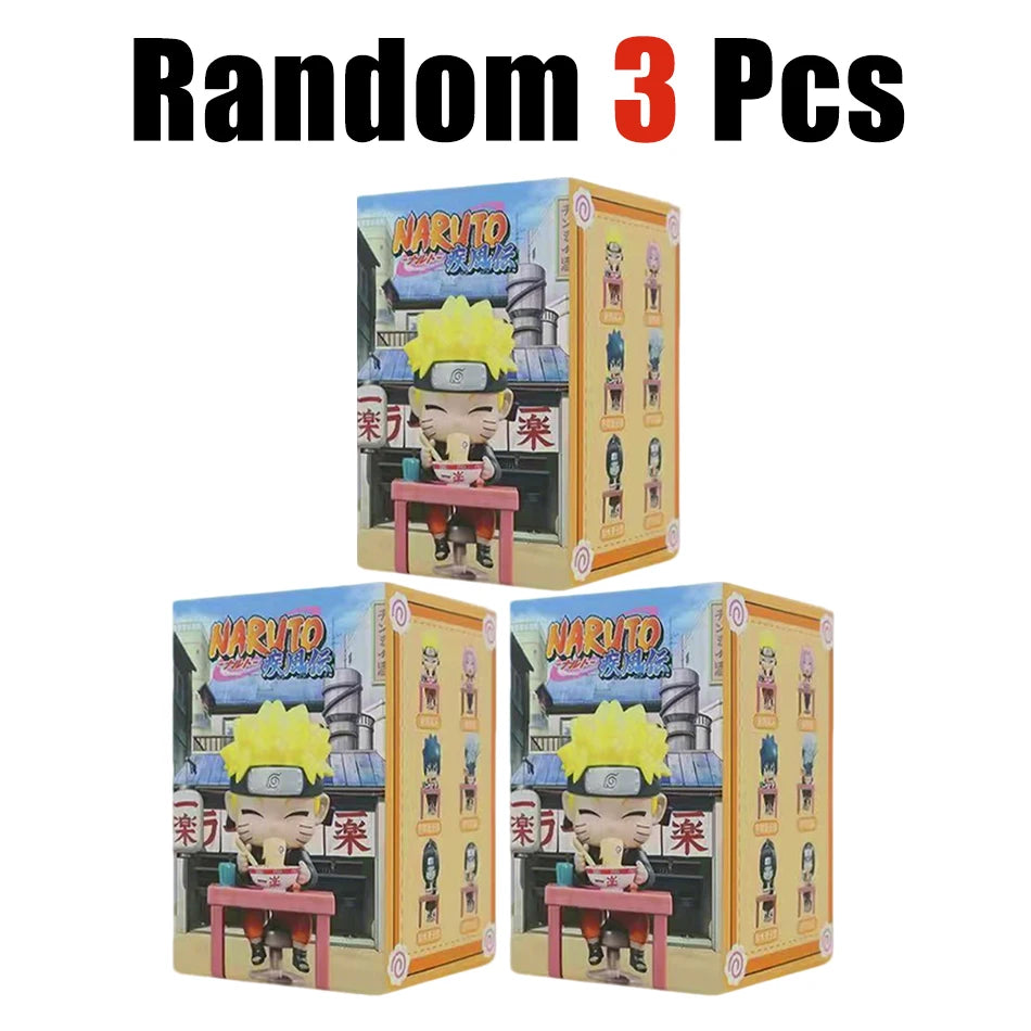Naruto Shippuden Ramen Theme Series Blind Box - Chibi Mini PVC Anime Figures - Mystery Sasuke Uchiha & Naruto Toy Gifts