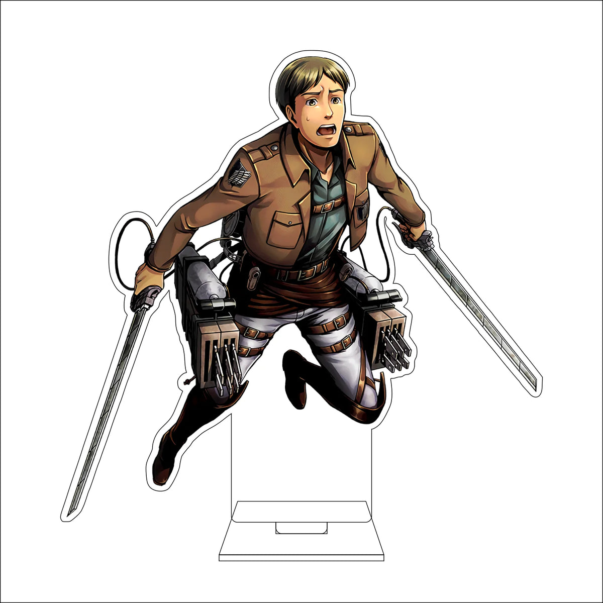 16CM Anime Attack on Titan Cosplay Acrylic Figure Stand Plate Armin Arlert Eren Jaeger Mikasa·Ackerman Ornaments Gifts