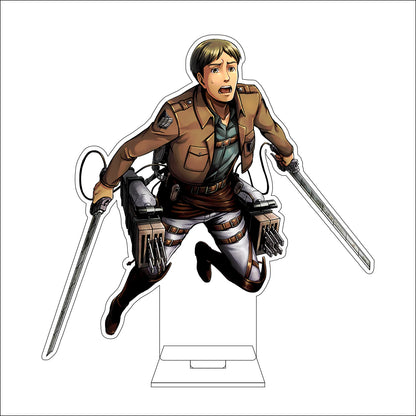 16CM Anime Attack on Titan Cosplay Acrylic Figure Stand Plate Armin Arlert Eren Jaeger Mikasa·Ackerman Ornaments Gifts