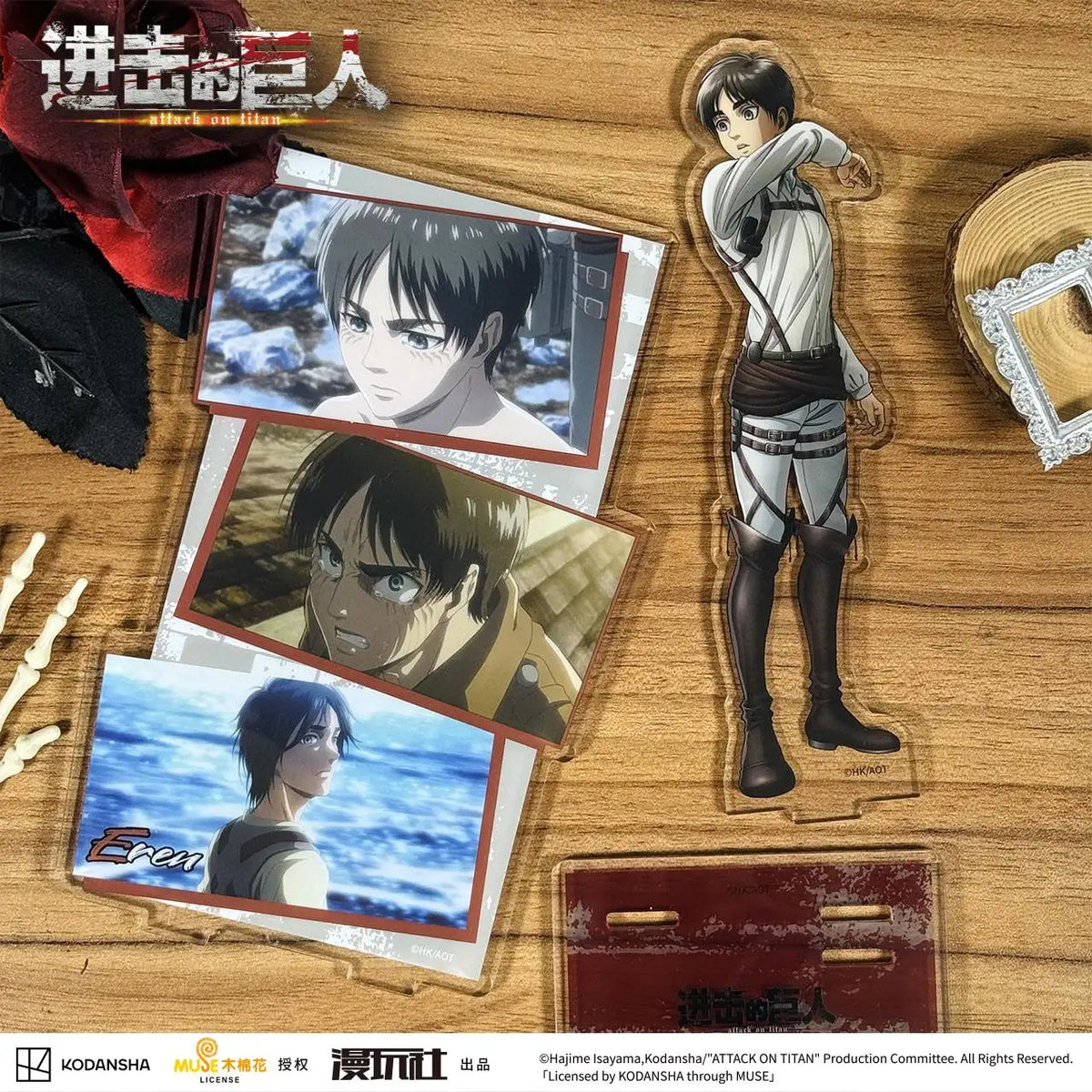 Attack on Titan Eren Jager Rival Ackerman Mikasa China Official Authorization TV Scene Series Acrylic Standing Plates