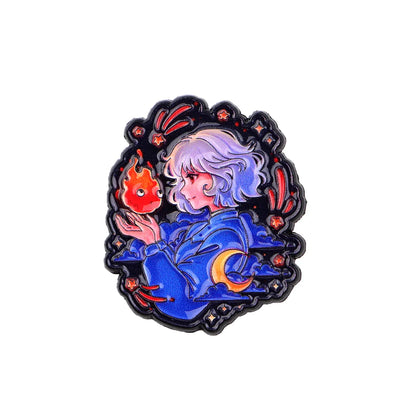 Anime Characters Heart Enamel Pin