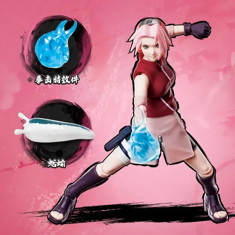 Blokees Naruto Champion Class Sakura Haruno Kakashi Hatake Multi Joint Buildable Figurine Spare Hands Fine Ninja Paint Toy Gift