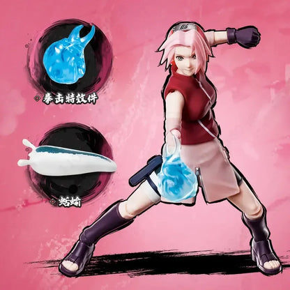 Blokees Naruto Champion Class Sakura Haruno Kakashi Hatake Multi Joint Buildable Figurine Spare Hands Fine Ninja Paint Toy Gift