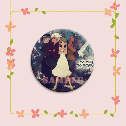 Anime Soul Eater Pins Round Creative Cartoon Badges