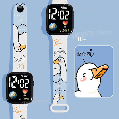 Bandai Dragon Ball Z 2 Fashion Cartoon Action Printing Anime LED Type Watches Kids Watch Birthday Gifts Toys