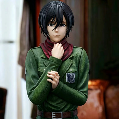 Attack On Titan Hate You Ver. Mikasa Ackerman Articulated PVC Anime Figure Statue 29CM / 11.42Inch Collectible Model Toy Gift
