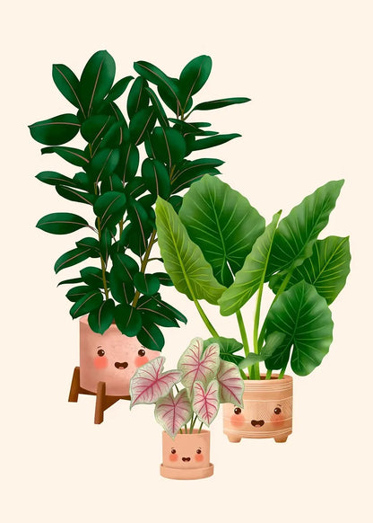 Trendy Cute Plants On A Shelf Posters Modern Quirky Plant Minimalism Prints Canvas Painting Wall Pictures Home Living Room Decor