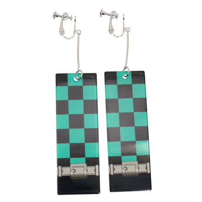 Demon Slayer Tanjiro Hanafuda Earrings