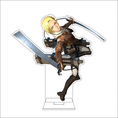 16CM Anime Attack on Titan Cosplay Acrylic Figure Stand Plate Jean Kirstein Hange Zoe Rivaille Ackerman Ornaments Gifts