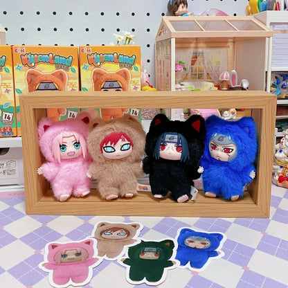 New TOPTOY Eaki Naruto V3 Kitten Land Series Blind Box Pajamars Plush Vinyl Doll Action Figures Neji Hyuga Gaara Surprise Toys