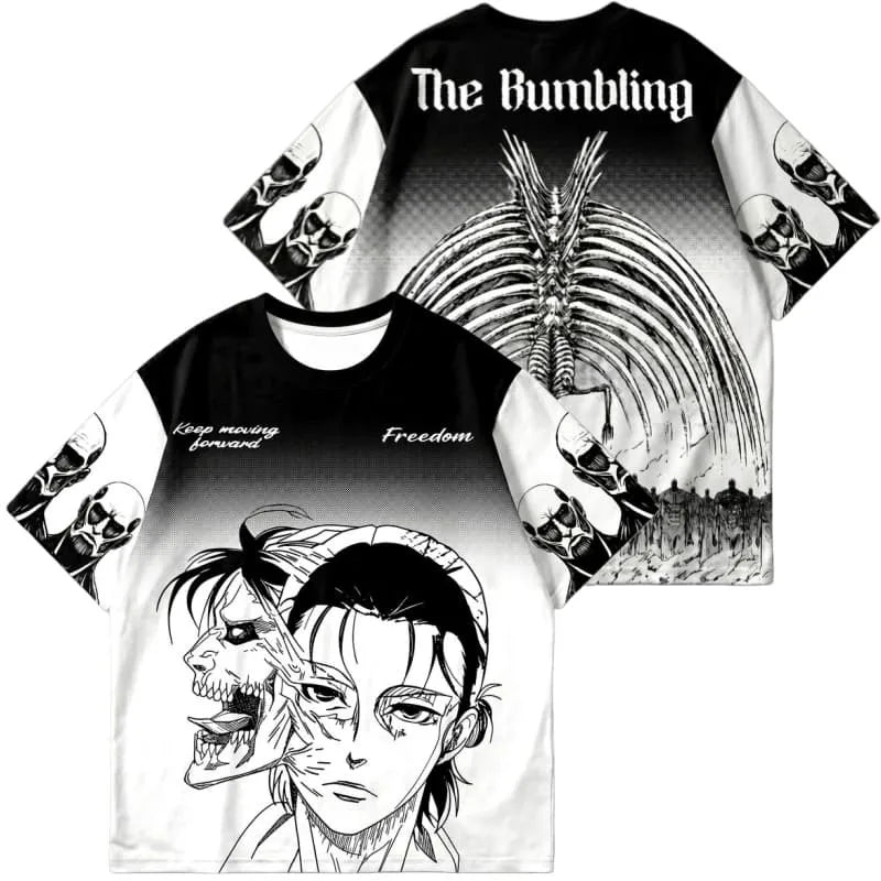 2026 New Attack on Titan Eren Jersey, Japanese Anime Style Mesh Breathable Sports Short-Sleeve T-Shirt Unisex Children's T-Shirt