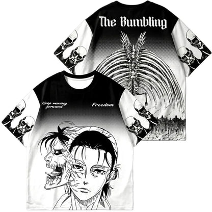 2026 New Attack on Titan Eren Jersey, Japanese Anime Style Mesh Breathable Sports Short-Sleeve T-Shirt Unisex Children's T-Shirt
