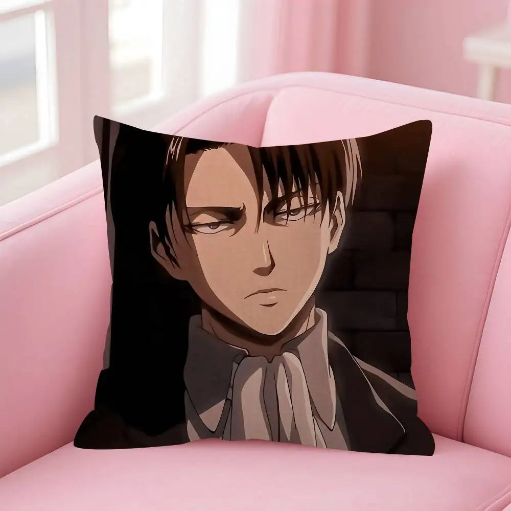 Anime Attack on Titan Levi Ackerman   Cushion Cover Car Throw Pillow Case For Sofa Car Christmas Gift
