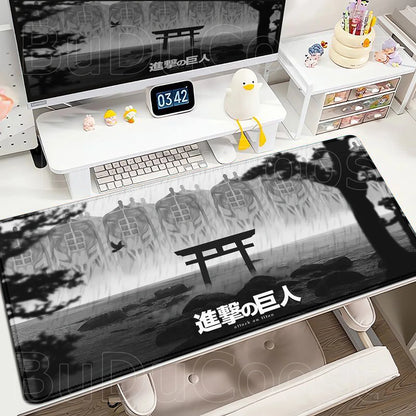 New Mousepad Anime Attack on Titan Mouse Pad Gaming Accessories PC Keyboard Large Rubber Non-slip Desk Mat Computer Table Carpet