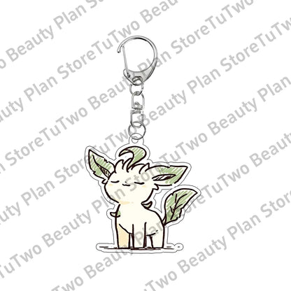 Creative Anime Pocket Monster Gengar Charizard Umbreon Cartoon Acrylic Keychain Decoration 5cm Keyring Charm Birthday Gifts Toys