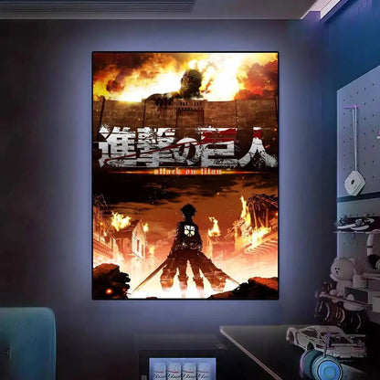 Wall Art Print Poster Japanese Art Exhibition Decorative Painting Modern Home Decor Gift Unframed Pop Anime Attack On Titan