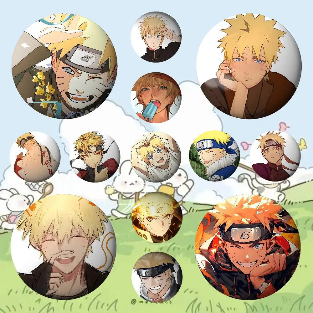 S-Smart N-NARUTOs Badges Tinplate Soft Button Pin Brooch Metal Badge Custom Jewelry Accessories Hat Bag Lapel