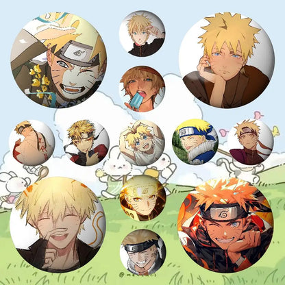 S-Smart N-NARUTOs Badges Tinplate Soft Button Pin Brooch Metal Badge Custom Jewelry Accessories Hat Bag Lapel