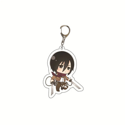 Attack On Titan Keychain Acrylic Keychain Custom Logo Print Backpack Creative Pendant Wholesale Stock Available