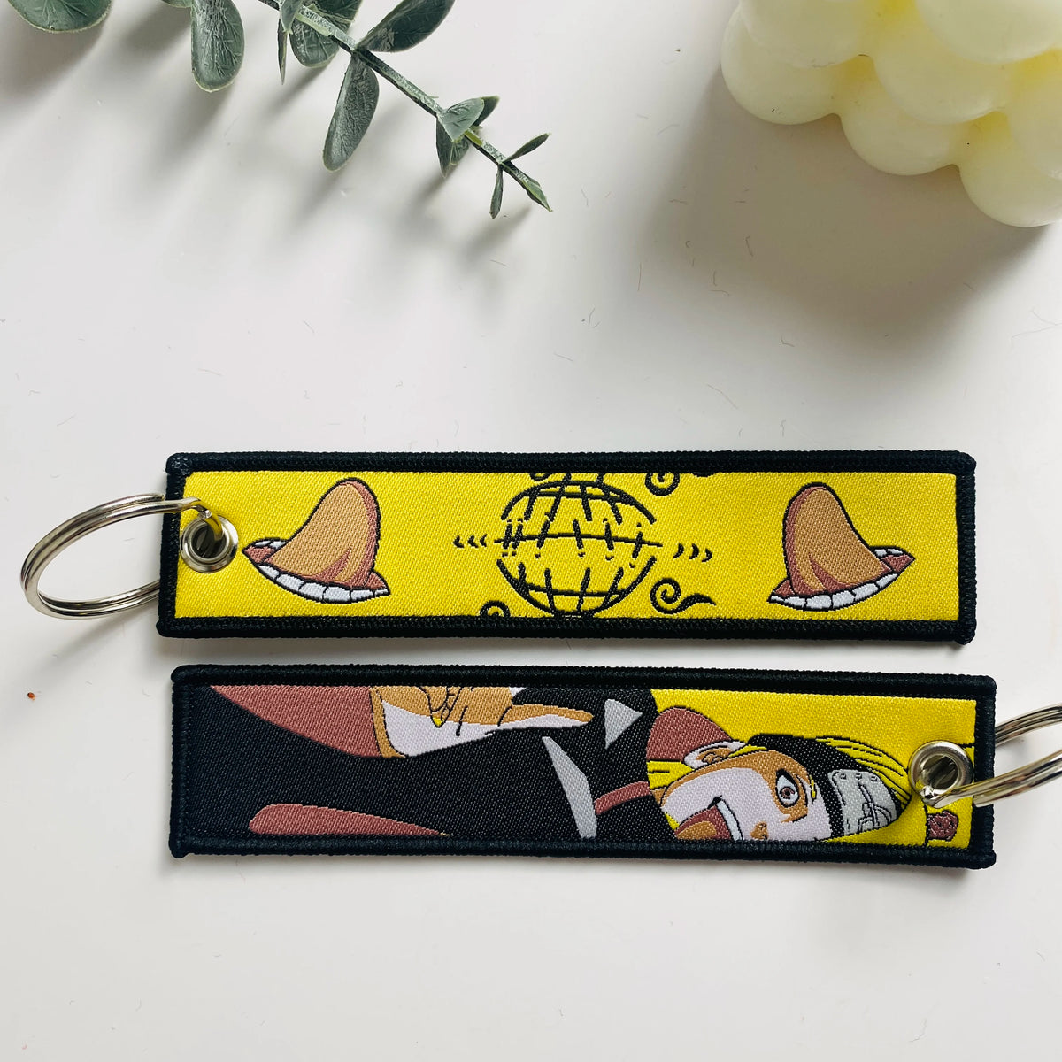 Anime Character Embroidered Keychain