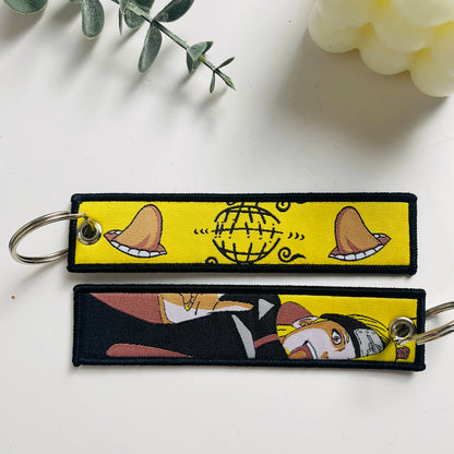 Anime Character Embroidered Keychain