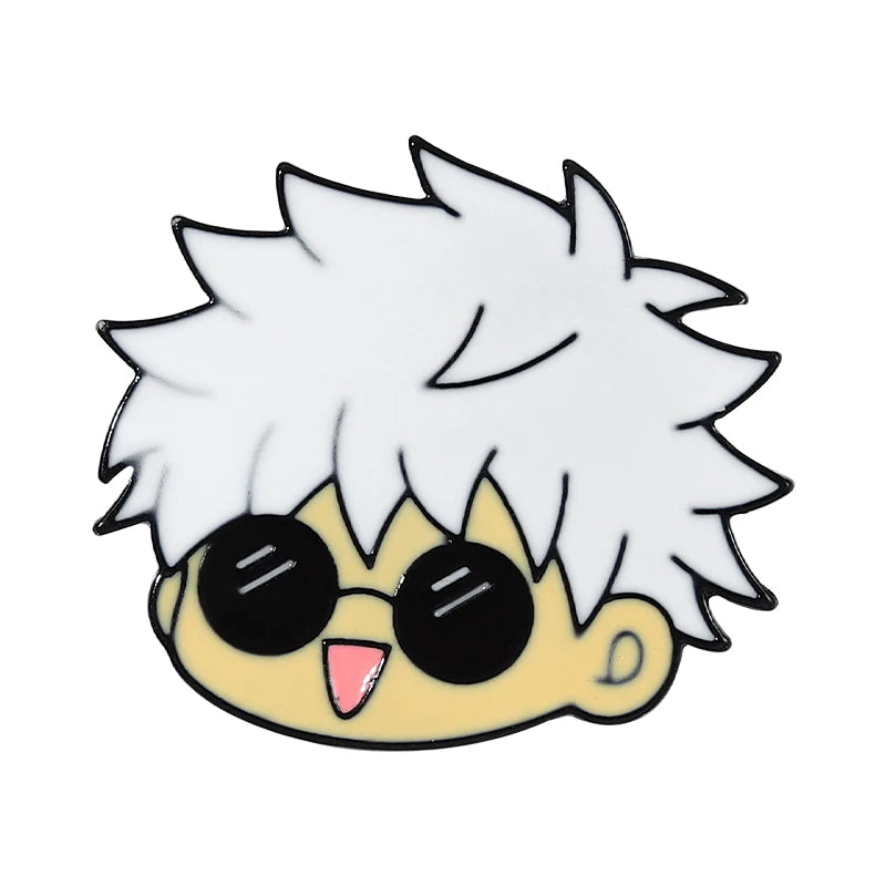 Gojo Satoru Cats Enamel Pin Kawaii Anime Role Eye Mask Cute Manga Brooches Badge Jujutsu Kaisen Anime Accessories For Backpack